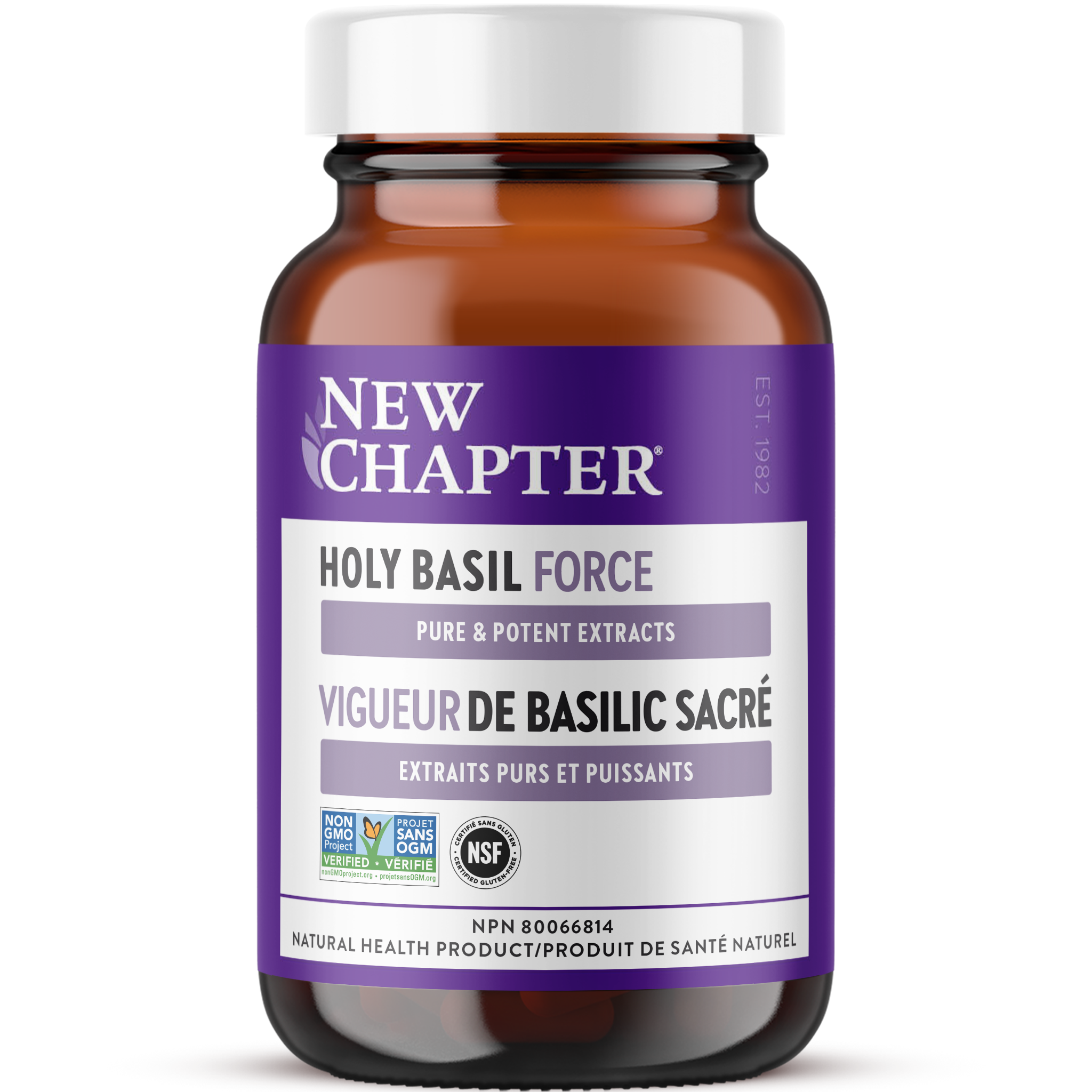 Holy Basil Force, Pure & Potent Extracts, Non-GMO Project Verified, NSF Certified Gluten Free