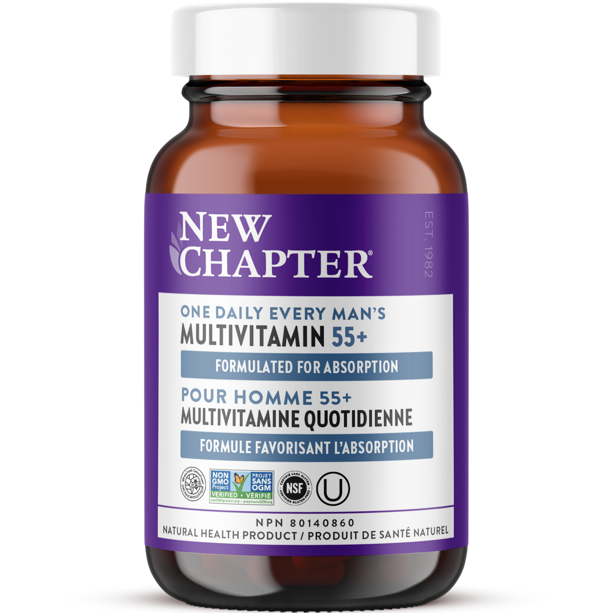 New Chapter Every Man's Multivitamin 55+ Bottle
