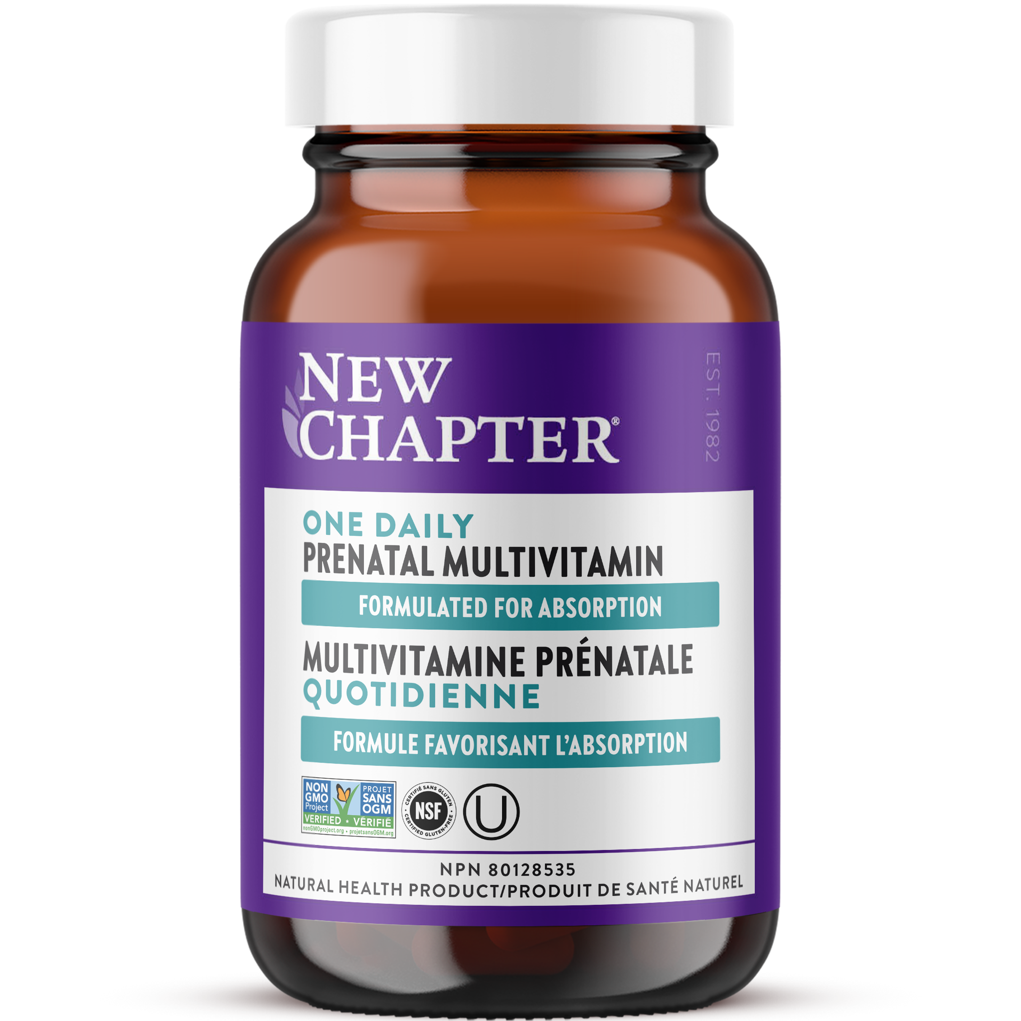 New Chapter Prenatal One Daily Multivitamin, Non-GMO Project Verified, NSF Certified Gluten Free, Kosher Certified 