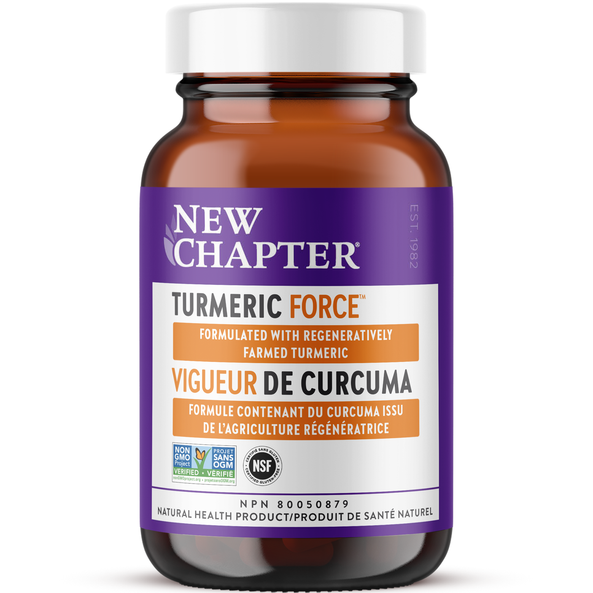 Turmeric Force, Formulated with regeneratively farmed turmeric, Non-GMO Project Verified, NSF Certified Gluten Free